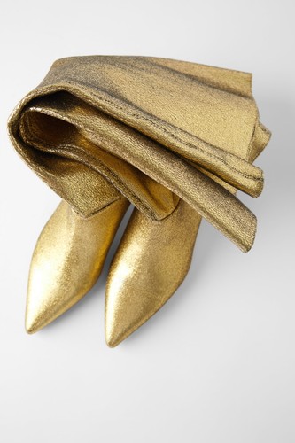 Zara stiefel goldfarben - zara,