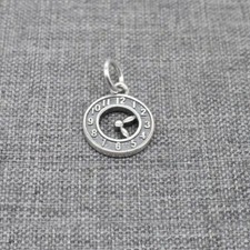 4 Stück 925er Sterlingsilber-Uhr-Charm-Anhänger für Zeituhr-Armband