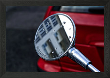 Vespa Spiegel gerahmt Wandbild