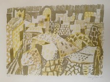 Eduard Bargheer Südliche Stadt Farblithographie nummeriert 3/150 signiert 19(65)