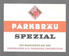 Bieretikett Parkbrauerei AG