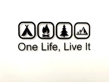 Camper Van Aufkleber One Life