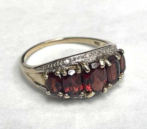 Ring gelbgold granat und - ring,