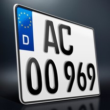 1 Kennzeichen | 280 x 200 mm | Motorrad | Roller | LKW | Quad | SUV | Anhänger