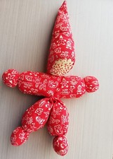 Sigikid Püppchen Rot  Vintage Wichtel Stoffpuppe Zwerg Puppe