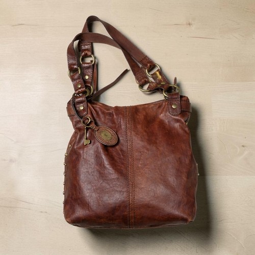 Fossil leder handtasche braun - leder,