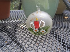 Weihnachtskugel (hand-) bemalt 8cm Durchmesser Anhänger