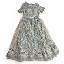 Mintgrün bestickt Lehenga