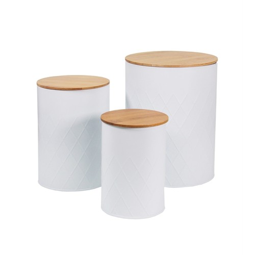 Vorratsdosen 3er set weiß mit - vorratsdosen, 3er-set