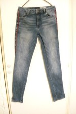 edc Esprit Damen Jeans~W26 L30~ Hight Straigth fit~seitl. roter Streifen