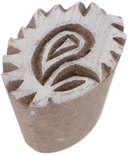 Indischer Textilstempel, Holz