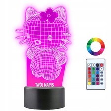 3D LED Nachtlicht Hello Kitty