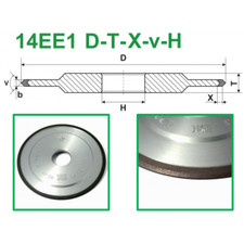 Diamond flat conical grinding