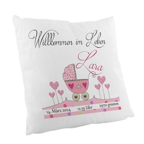 Kissen flauschig willkommen - flauschig,