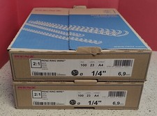 200 Stück RENZ Drahtbinderücken = 2 : 1 Teilung = 23 Ringe = 6.9 mm - weiß