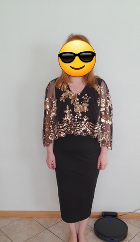 Abendkleid schwarz mit chiffon - abendkleid,