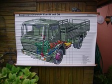 Bundeswehr 9 alte Schautafeln Lkw 5t tmil DB - Daimler Benz