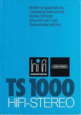 Bedienungsanleitung-Operating Instructions für Grundig TS 1000