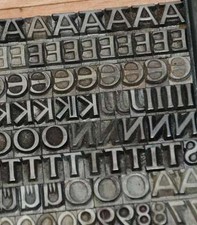 UNCIALIS Bleischrift 4 mm  Bleisatz Buchdruck Alphabet Blei Handsatz ABC Lettern