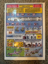 Safety Card Tupolev Tu-134A RA-65099 28 seats