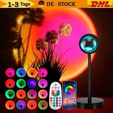 Sonnenuntergang Lampe USB LED Nachtlicht Regenbogen Projektor 16 Farben Sunset