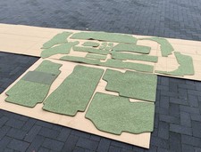 Teppich Fußmatten Satz Set für Mercedes W123 Limousine Grün Olive 2. 3. Serie