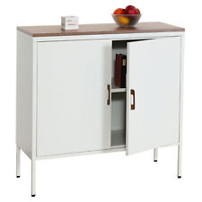 B-Ware Kommode MCW-L84, Sideboard Anrichte, Metall 90x90x40cm, Melamin weiß