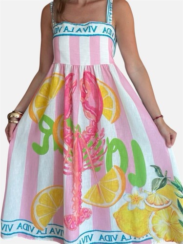 Damen sommer ibiza bedrucktes - damen,