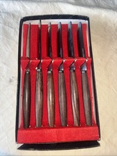 Sechs Obstmesser mit Holzgriff Im Original Verpackung, VINTAGE