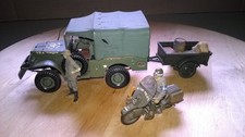 1:35 Modell Gebaut Bastelschrott ?? WWII Dodge WC51/Anhänger/Krad/Besatzung #34#