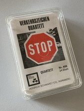 Quartett Nr. 600 VERKEHRSZEICHEN Nürnberger Spielkarten Schwarz + Co
