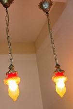 Paar Art Deco Deckenlampen
