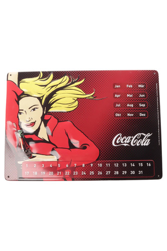 Coca cola metallkalender - cola,