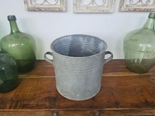 A3175 Alter Zink Einwecktopf | Kochtopf | Einkochtopf | Pflanztopf | Eimer