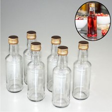 6 Glasflaschen Schraubenverschluss Likör Flaschen Schraubflaschen 200ml Set