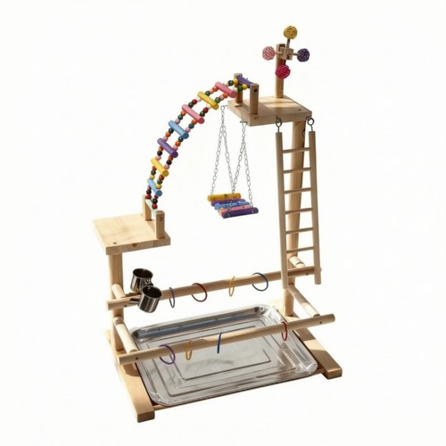 Vogelspielplatz aus holz - vogelspielplatz,