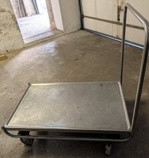 Edelstahl Transportwagen Handwagen Plattformwagen Rollwagen