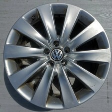 1x Alufelge 19 Zoll 8.5" 5x112 38ET Glanz Silber 3D0601025AP VW Rim Wheel