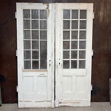 Alte große Tür Terrasse zweiflügelig / Holz / Lichtausschnitt / H254 B162 S4,5cm