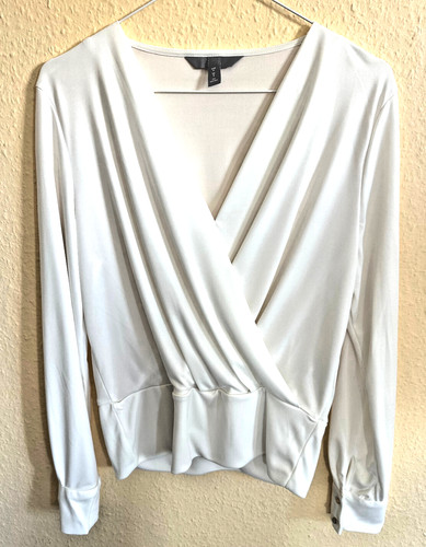 Chic white blouse - shirt,, size