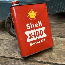 Shell X-100 Öldose rot 60er Jahre 2 Liter Deko Vespa Scooter Oldtimer Garage ?