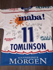 Adler Mannheim Spielertrikot #11 Tomlinson DEL original – matchworn & signiert
