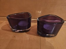 2 x Leonardo Windlicht Teelicht Kerzenhalter*lila*Weihnachtsdeko*wie neu