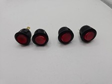 4x Wippschalter Schwarz Rund EIN/AUS 3 PIN AC 230V-5A 12V-20A Ø20mm (Kl21-15-2)