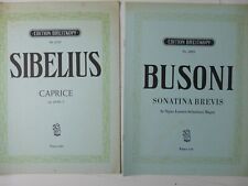 Sibelius Caprice Busoni Sonatina Brevis Edition Breitkopf 2 Hefte To-2685