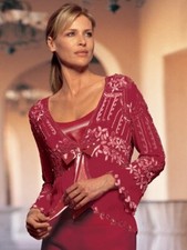 NEU ROT LUXUS CHIFFON