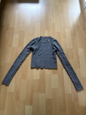 Shein Langarmshirt Grau Bauchfrei Gr 36