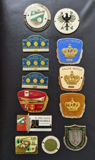 13 alte Plaketten Auto Rallye