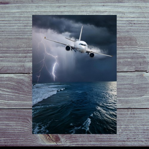 Postkarte flugzeug und - postkarte.,