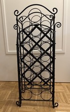 Metall schwarz matt Weinregal / Flaschenregal für 21 Flaschen